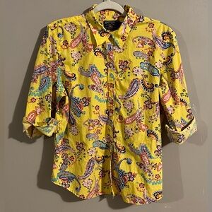 $6💛Bundled American Living Yellow Paisley Button Down Shirt
